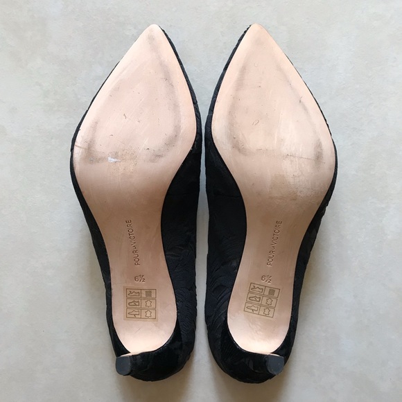 Pour La Victoire Daria Black Velvet Mule Pump - Picture 6 of 8